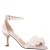Women Nina Shoes Prom | Lisa Ivory Satin With Ruffle Mid-heel Sandals With Ankle-strap