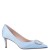 Women Nina Shoes Pumps | Neya Sky Blue Satin Mid-heel Pumps With Jeweled Buckle