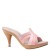 Women Nina Shoes Retro Shoes | Raina Soft Peach Slide Sandal On A Wooden Bottom