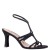 Women Nina Shoes Sandals | Abel Black Satin With Black Crystals & Elastic Ankle Loop Sandals