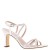 Women Nina Shoes Sandals | Anna Ivory Satin With Crystals Mid-heel Strappy Sandals