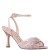 Women Nina Shoes Sandals | Vida Pearl Rose Satin With Mesh And Faceted Crystals High-heel Sandals With Ankle-strap