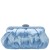 Women Nina Shoes Satin Shop | Concord Sky Blue Pleated Frame Clutch With Crystal Clasp