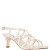 Women Nina Shoes Wide Widths | Neptune Platino Metallic Suedette Strappy Mid-heel Dressy Sandal