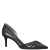 Women Nina Shoes Wide Widths | Noreen Black Satin With Crystals Mid-heel D'orsay Pumps With Pointed-toe
