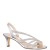Women Nina Shoes Wide Widths | Noura Silver Glitter Crystal Slingback Mid-heel Evening Sandal