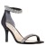 Women Nina Shoes Wide Widths | Vauna Black Satin Ankle-strap Mid-heel Evening Sandal