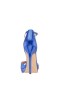 Dámske sandále Nina Shoes Prom | Famia Electric Blue Metallic Stiletto Platform s remienkom na členku