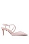  Dámske lodičky Nina | Nichele Pearl Rose saténové lodičky s krištáľovým efektom na strednom podpätku