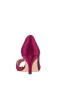  Dámske topánky Nina široké | Lodičky Contesa vínovo-sivé saténové D'orsay na strednom podpätku s otvorenou špičkou