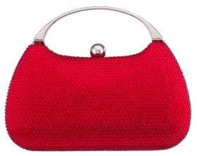  Dámske kabelky Nina Shoes | Brando Siam Red Glass Crystal Minaudiere