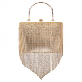  Dámske kabelky Nina Shoes | Eden Gold Glass Crystal/PU Satchel