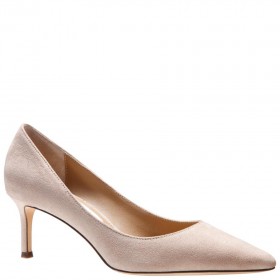  Dámske lodičky Nina | Nina60 Alamo hnedé semišové lodičky na strednom podpätku