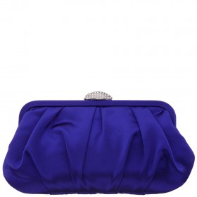  Dámske topánky Nina Satin Shop | Kabelka Concord Midnight Plum s plisovaným rámom a krištáľovou sponou